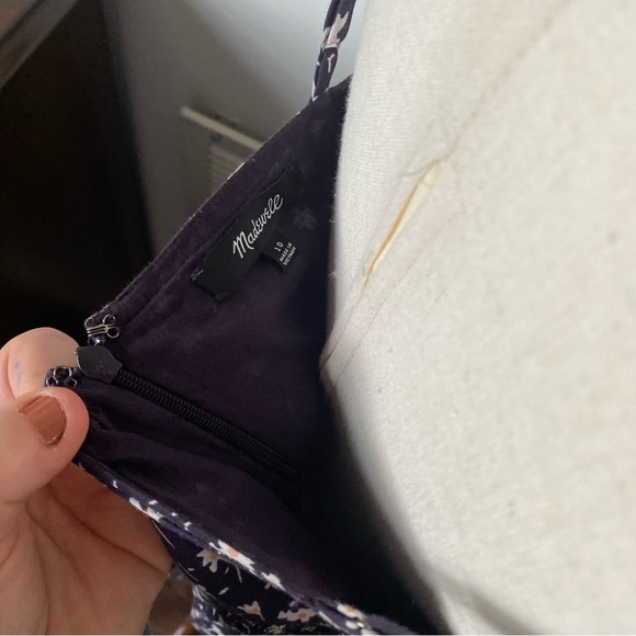 Madewell Dark indigo Ditsy dandelion Floral Spaghetti Strap tiered maxi Dress 10 - Picture 5 of 11